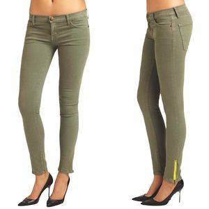Current/Elliott The Ankle Skinny with Zip Olive 28